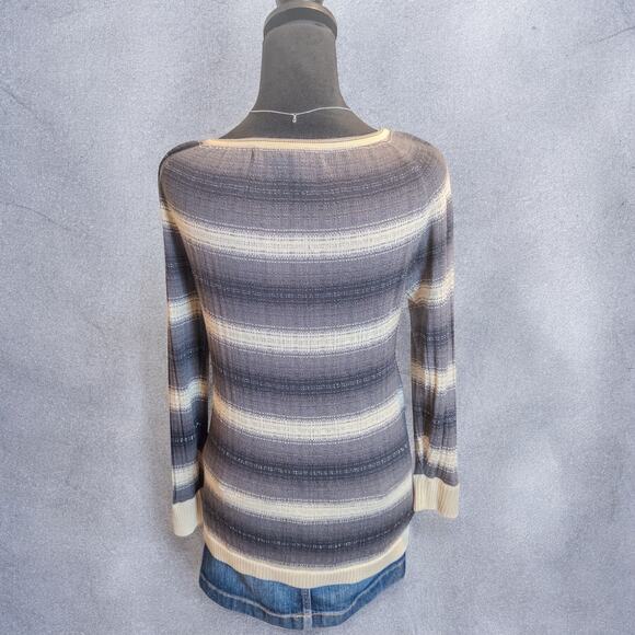 Vintage Y2K Marc by Marc Jacobs Silk Cashmere Blend Striped Tunic Cardigan S - Picture 3 of 8